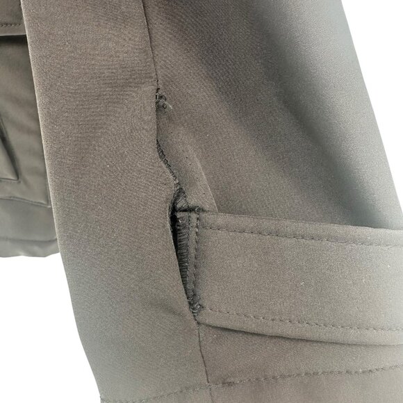 Michael Michael Kors Jacket Size XL Black Full Hidden Zipper Button Quilted Coat - Picture 9 of 14